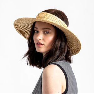 Brixton Joanna Straw Visor Hat (NWT)